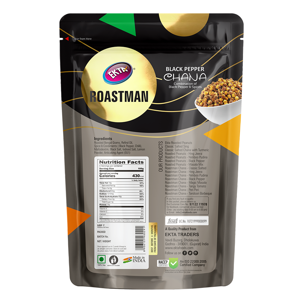 ROASTMAN Chana Black Pepper (500g)